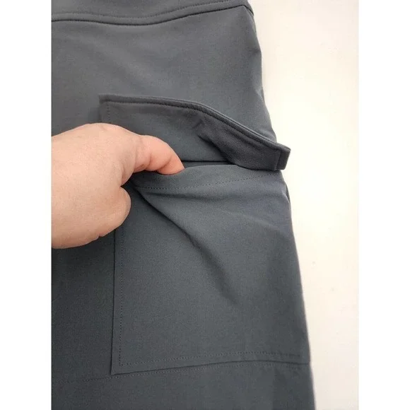 NWT TITLE NINE Gray Athleisure Skirt Front Pocket Women's Size 8 - Picture 3 of 11